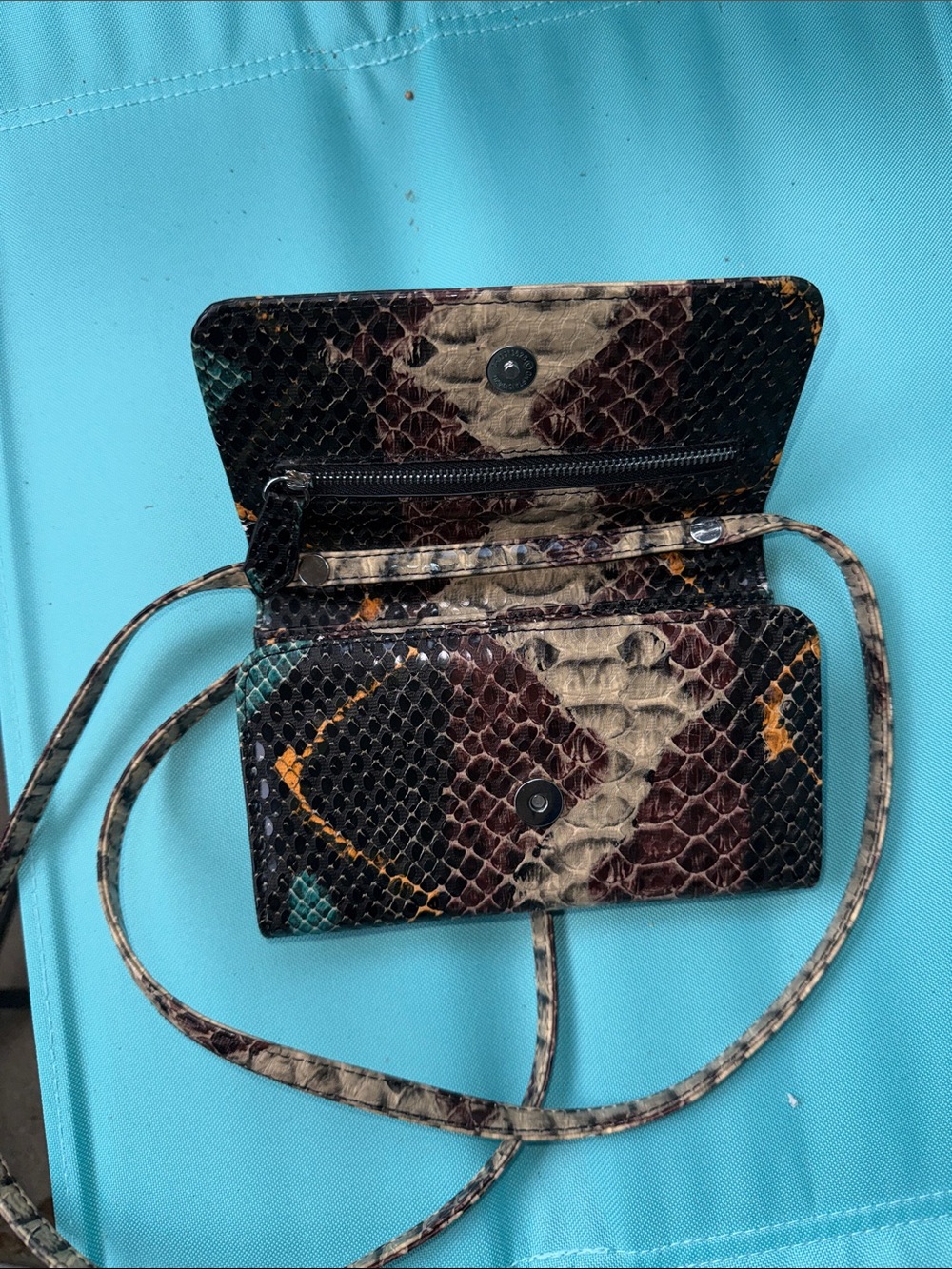 Urban Outfitters Multicolor Brown Snakeskin Crossbody Bag